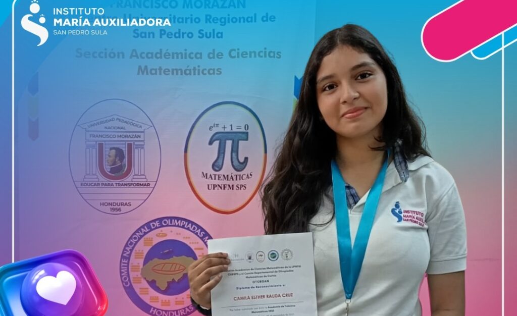 ¡Con mucha alegría celebramos a nuestra alumna Camila Esther Rauda Cruz!